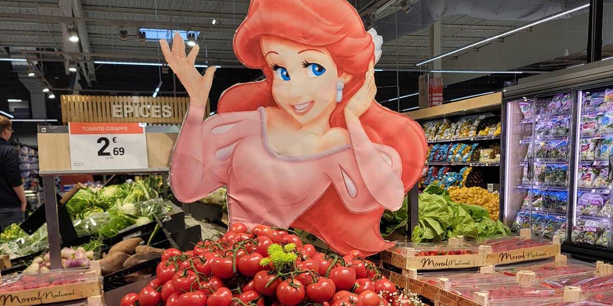 Le principesse Disney promuovono l'ortofrutta